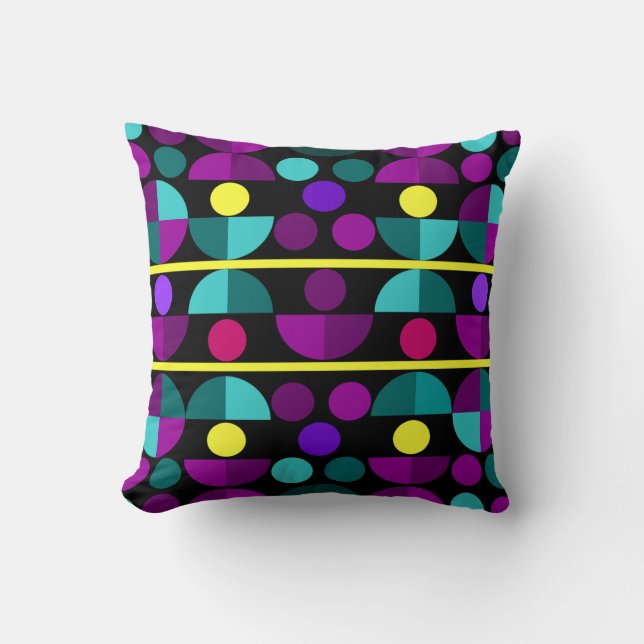 Semi Circles Throw Pillow Kissen (Vorderseite)