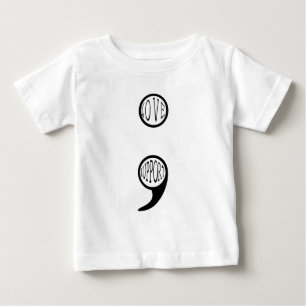 Semi Colon Liebe und Support Baby T-shirt
