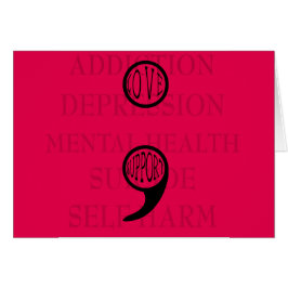 Semi colons neue Bedeutung für Liebe und Support