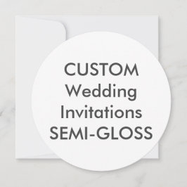 SEMI-GLOSS 110lb 5,25" Runde Hochzeitseinladungen Einladung