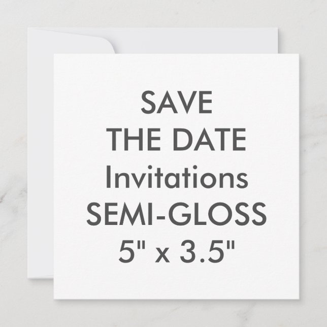 SEMI-GLOSS 110lb 5,25" Square Wedding Einladungen (Vorderseite)
