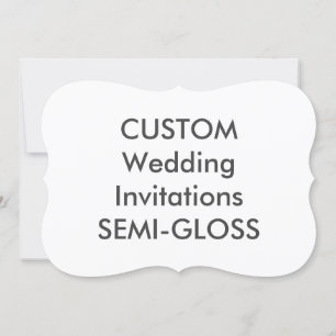 SEMI-GLOSS 110lb 7"x5" Bracket Wedding Einladungen