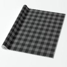 Semi Gloss Black und Grau Buffalo Kariert