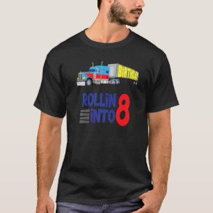 Semi Truck 8. Geburtstag Big Rig Trucker Articulat T-Shirt
