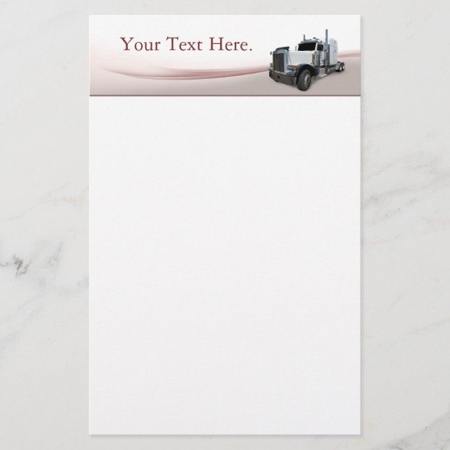 Semi Truck Briefpapier (Vorderseite)