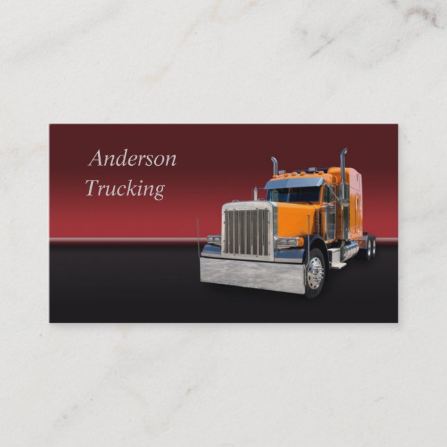 Semi Truck Business Card Visitenkarte (Vorderseite)