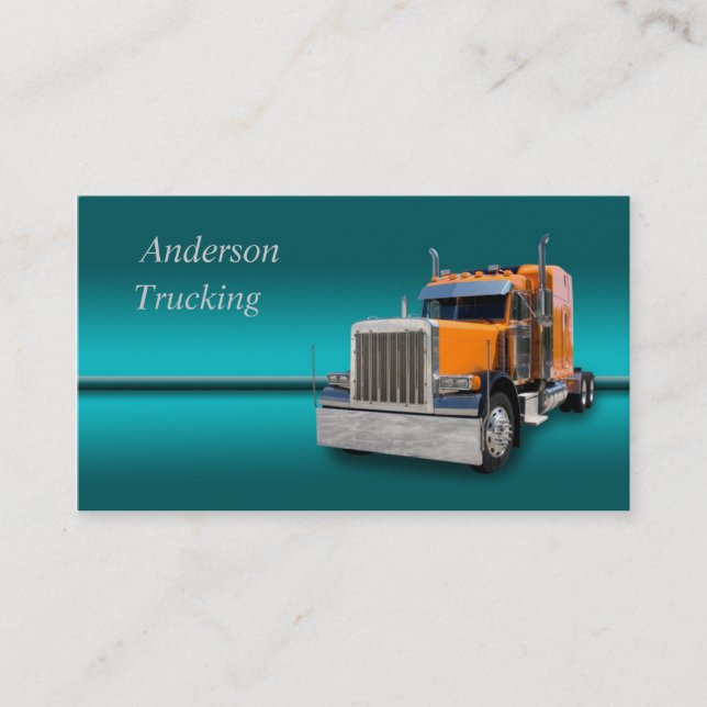 Semi Truck Business Card Visitenkarte (Vorderseite)