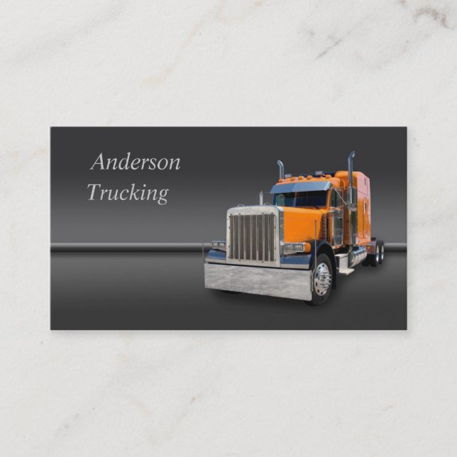 Semi Truck Business Card Visitenkarte (Vorderseite)