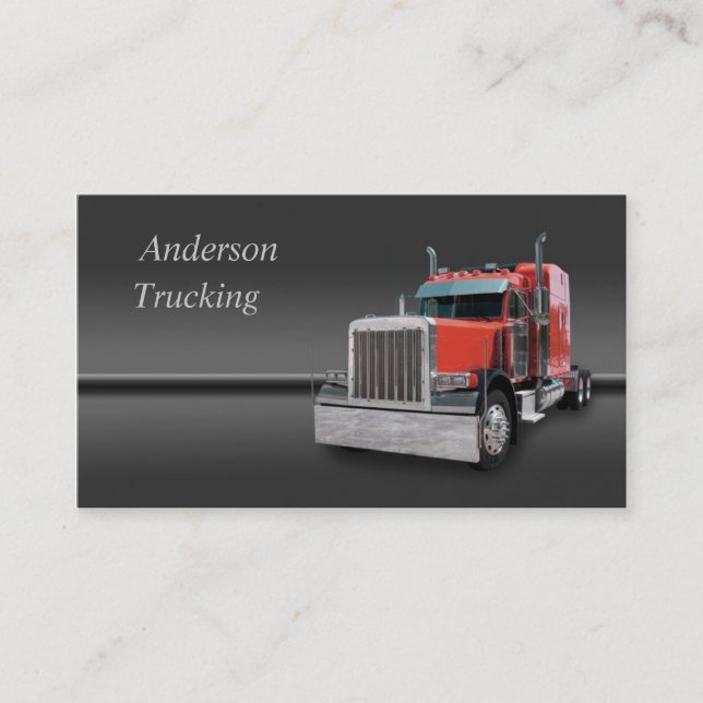 Semi Truck Business Card Visitenkarte (Vorderseite)