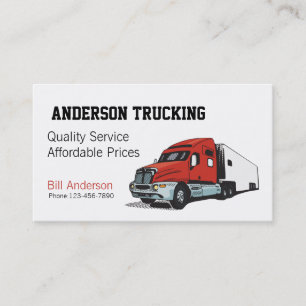 Semi Truck Business Card Visitenkarte