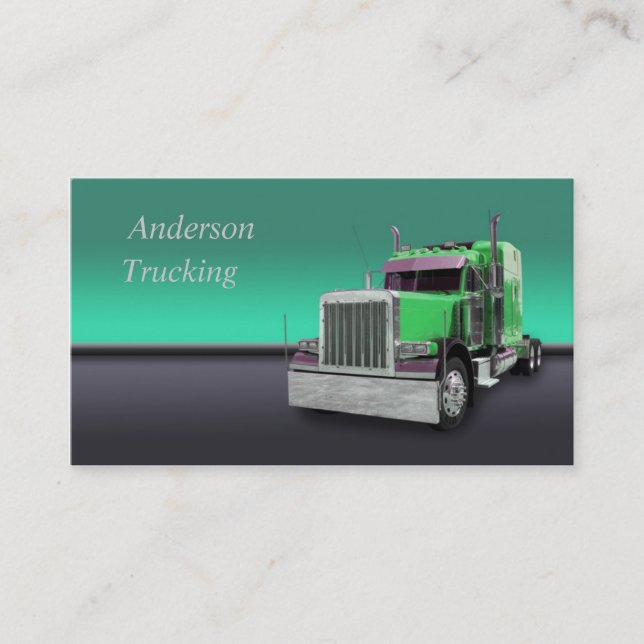 Semi Truck Business Card Visitenkarte (Vorderseite)