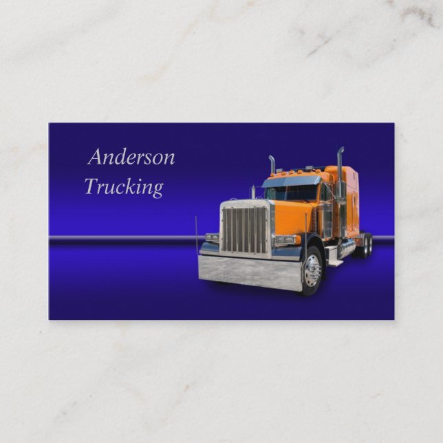 Semi Truck Business Card Visitenkarte (Vorderseite)
