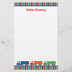 Semi Truck Convoy Personalisiert Stationery Briefpapier