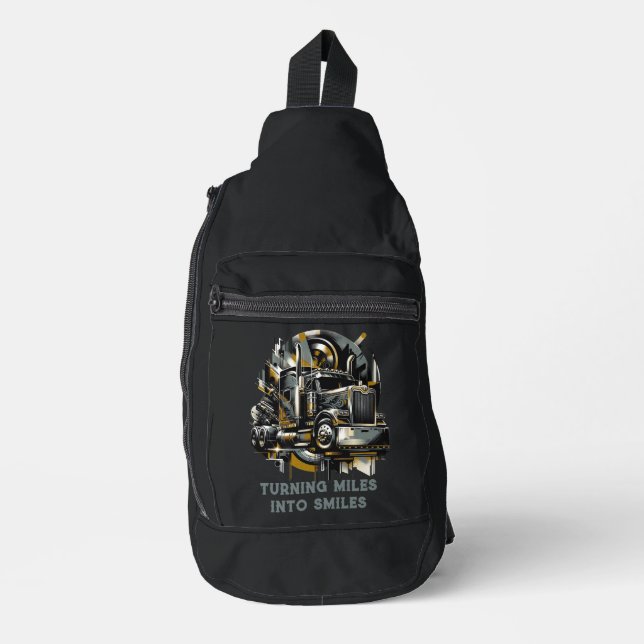 Semi Truck Driver Crossbody Bag (Vorderseite)