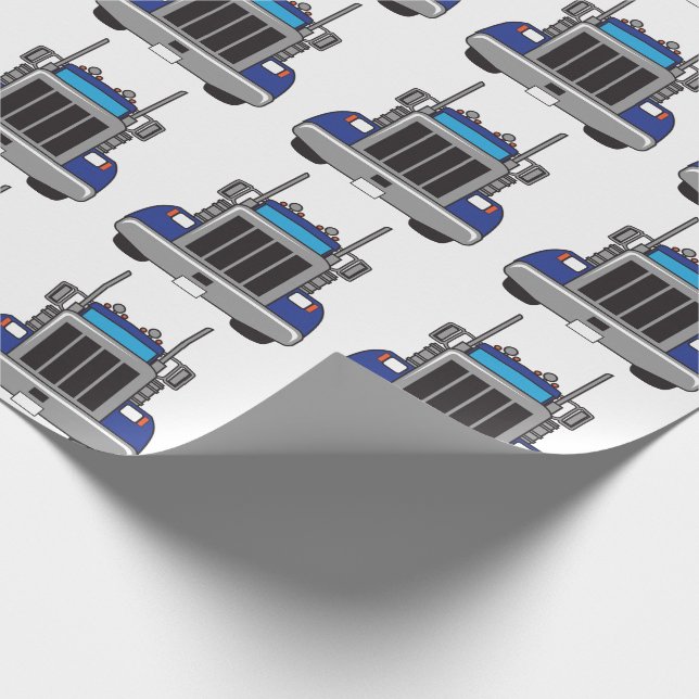 Semi Truck Front Geschenkpapier (Ecke)