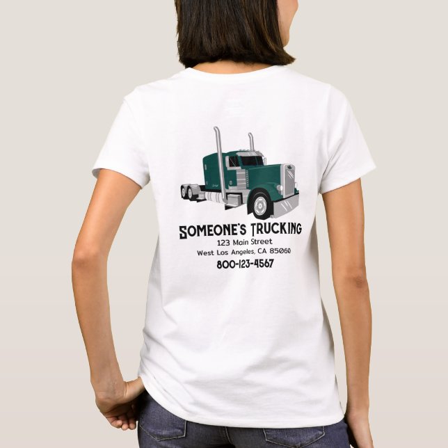 Semi Truck Green T-Shirt (Rückseite)