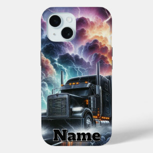 Semi Truck in einem pulsierenden Blitzgesturm Case-Mate iPhone Hülle