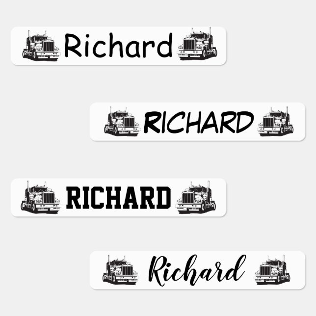 Semi Truck Labels Etiketten (Gruppe)