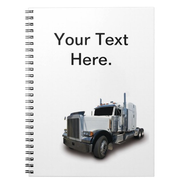 Semi Truck Log Book Spiral Notebook Notizblock (Vorderseite)