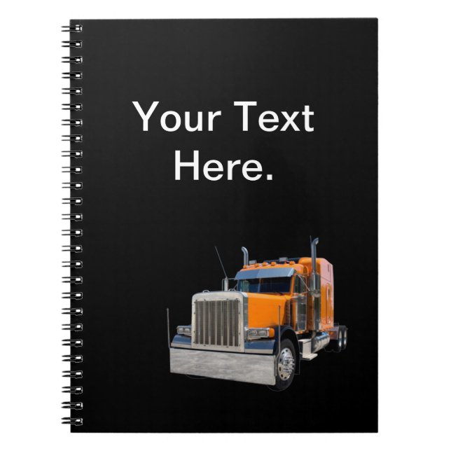 Semi Truck Spiral Notebook Notizblock (Vorderseite)