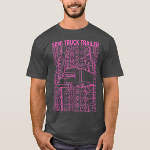 Semi Truck Trailer Pastel Aesthetic  T-Shirt