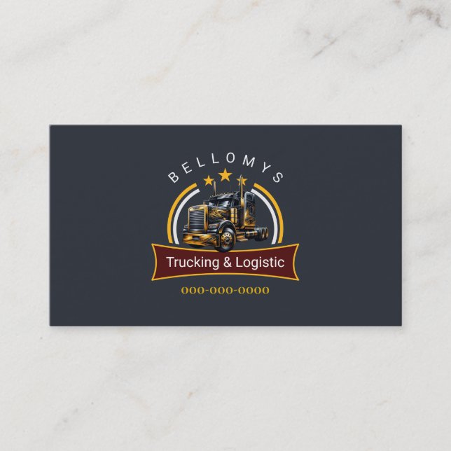 Semi Truck Visitenkarte (Vorderseite)