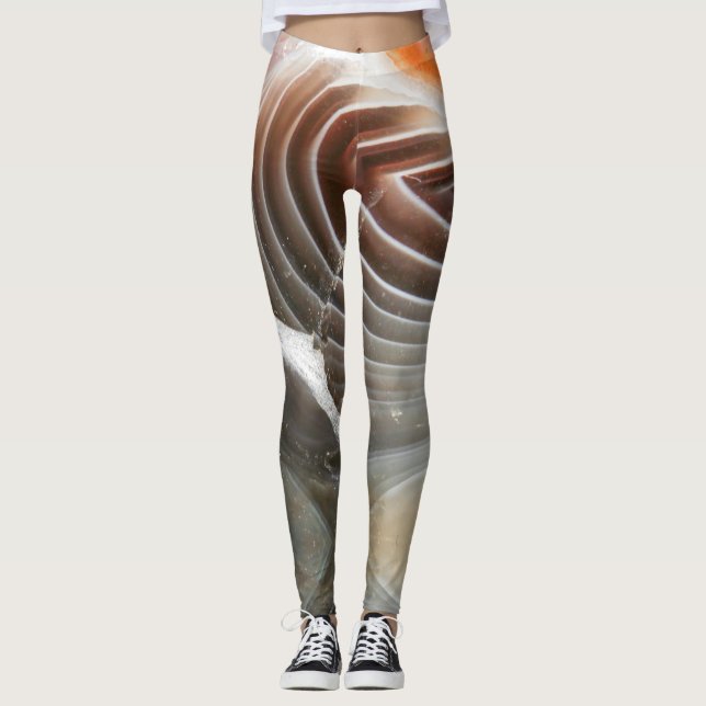 Semi-wertvolle Edelsteinstruktur Leggings (Vorderseite)