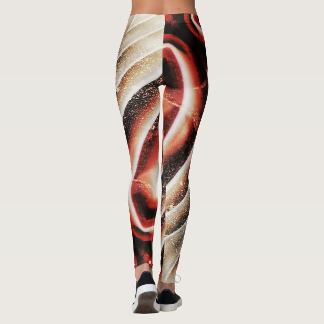 Semi-wertvolle Edelsteinstruktur Leggings (Rückseite)