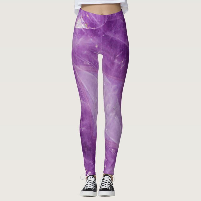 Semi-wertvolle Edelsteinstruktur Leggings (Vorderseite)