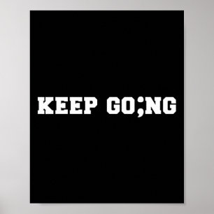 Semicolon Behalte Mental Health Suicide Awarene Poster