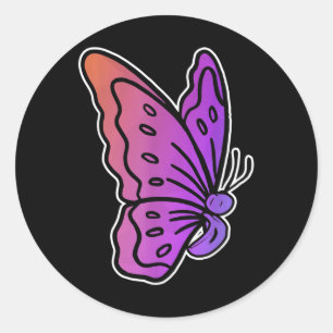 Semicolon Butterfly Antisuizid Psychische Gesundhe Runder Aufkleber