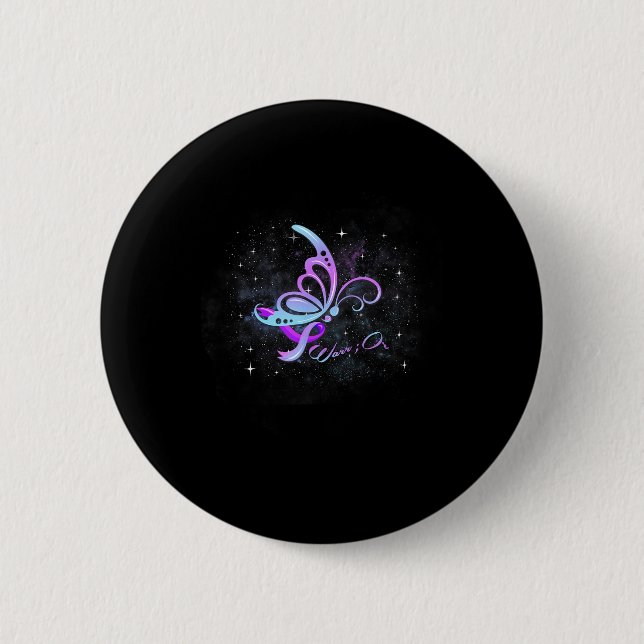 Semicolon Butterfly - Bewusstsein für Suizidpräven Button (Vorderseite)