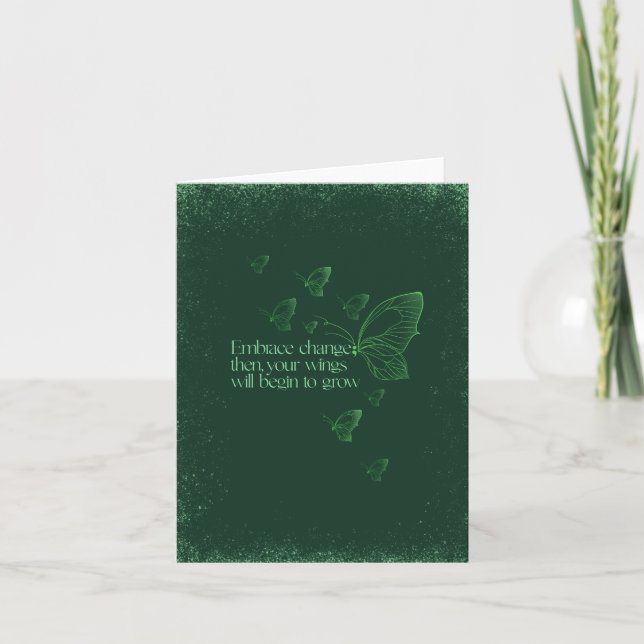 Semicolon Butterfly - Embrace Change Card Karte (Vorderseite)
