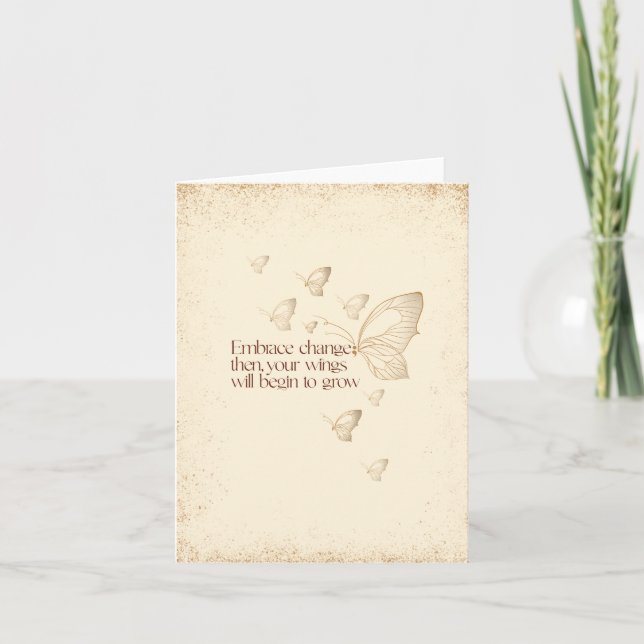 Semicolon Butterfly - Embrace Change Card Karte (Vorderseite)