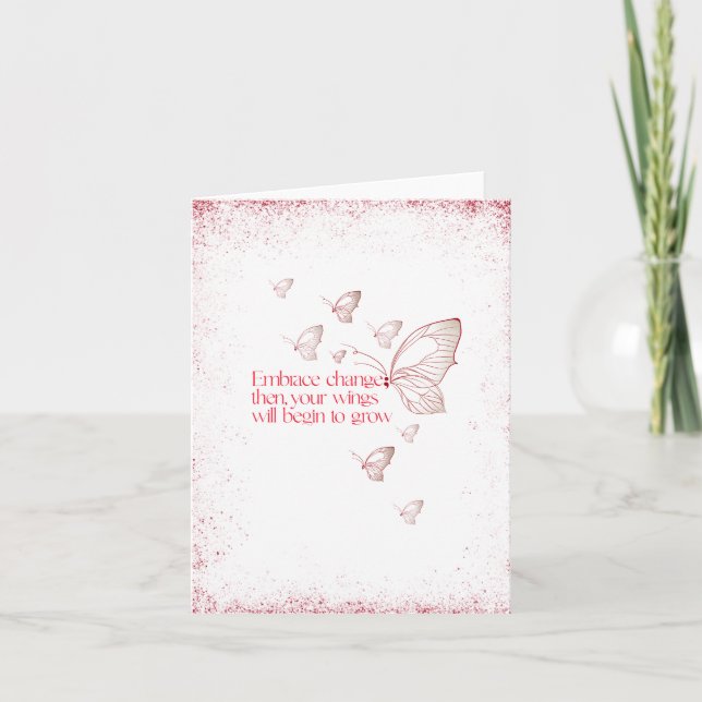 Semicolon Butterfly - Embrace Change Card Karte (Vorderseite)
