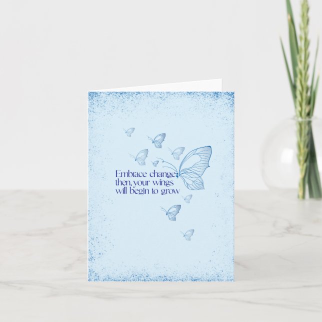 Semicolon Butterfly - Embrace Change Card Karte (Vorderseite)