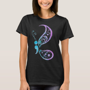 Semicolon Butterfly Psychische Gesundheit Suicide T-Shirt
