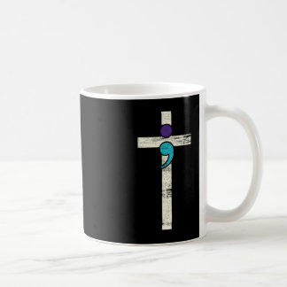 Semicolon Cross Mental Health Awareness Costume Wa Kaffeetasse