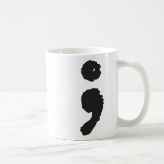 Semicolon ; Depression und Selbstmordgedanken Kaffeetasse