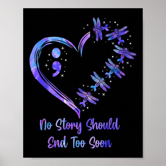 Semicolon Dragon (Woche der Bewusstseinsbildung be Poster (Vorne)