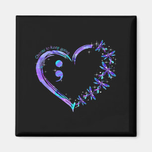 Semicolon Dragonfly Suizidprävention Monat Magnet