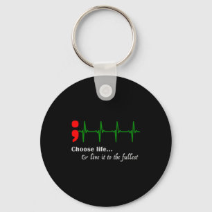 Semicolon Ekg Suizidbewusstsein Prävention Schlüsselanhänger
