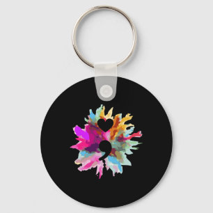 Semicolon-Geschenk Suizidprävention Krieg Schlüsselanhänger