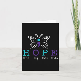 Semicolon-Geschenk zur Suizidprävention Awa Karte