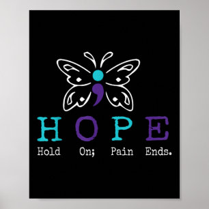 Semicolon-Geschenk zur Suizidprävention Awa Poster