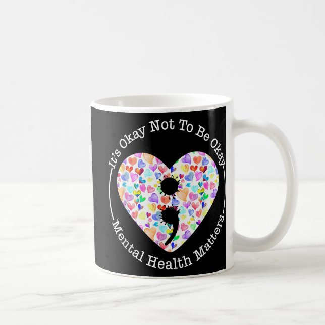 Semicolon Heart Suicide Pr Kaffeetasse (Rechts)