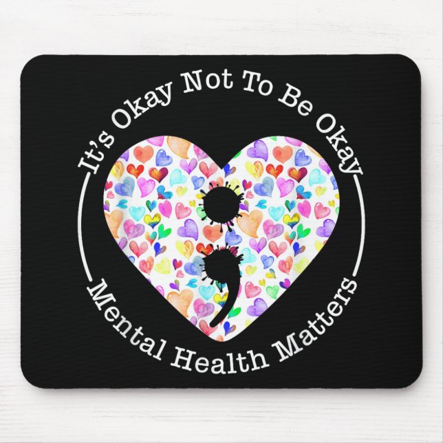 Semicolon Heart Suicide Pr Mousepad (Vorne)
