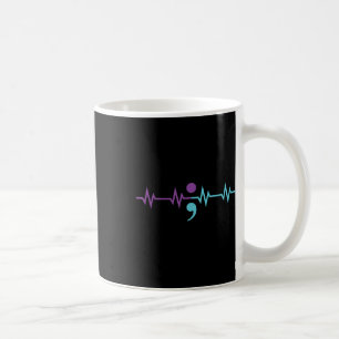 Semicolon Heartbeat Suizidprävention A Kaffeetasse