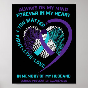 Semicolon in Erinnerung an die Selbstmordpräventio Poster