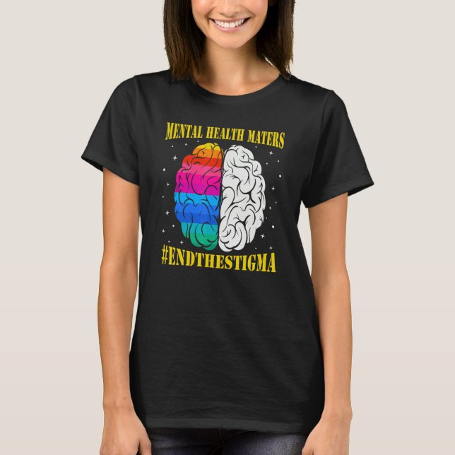 Semicolon Mental Health Awareness celerrate neurod T-Shirt (Vorderseite)